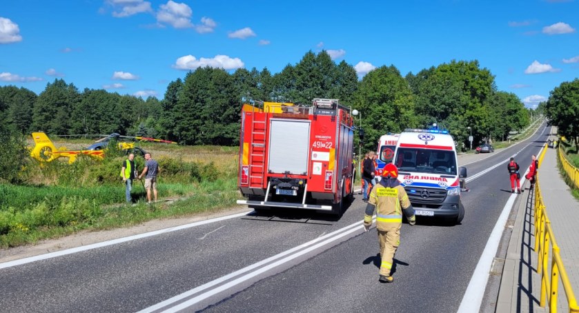 Zdjęcie: Wypadek w Lubieni (fot. KP PSP Starachowice)
