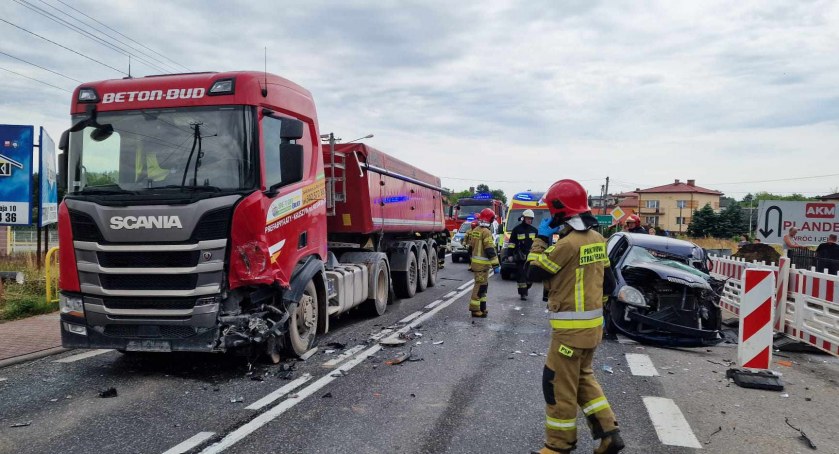 Na zdjęciu: wypadek w Lubieni