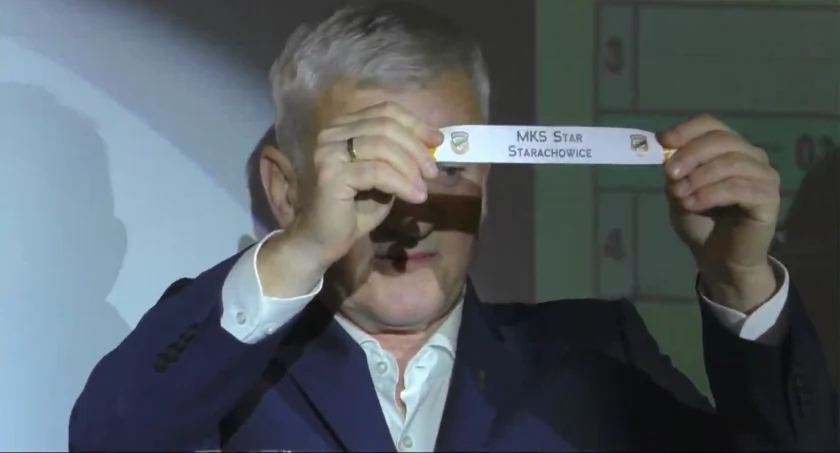 Michał Listkiewicz był osobą, która w trakcie losowania par PP na szczeblu okręgu wyciągnęła kulkę z napisem „Star”
