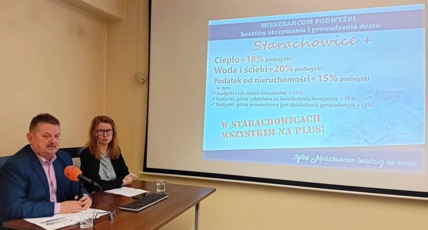 - Oni wysokie pensje a my jako mieszkańcy Starachowic dostaliśmy duże podwyżki ciepła, wody, ścieków i podatku o 15 proc. - mówili J. Łyczkowski i Marta Szperlich-Kosmala 