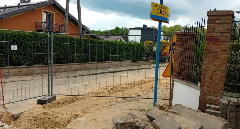 Przy ul Chopina prace są już widoczne 