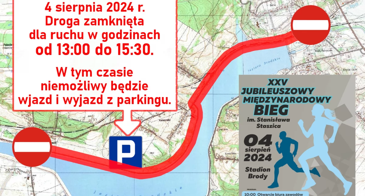 Utrudnienia drogowe, Międzynarodowe biegi gminie Brody Będą utrudnienia ruchu! - zdjęcie, fotografia