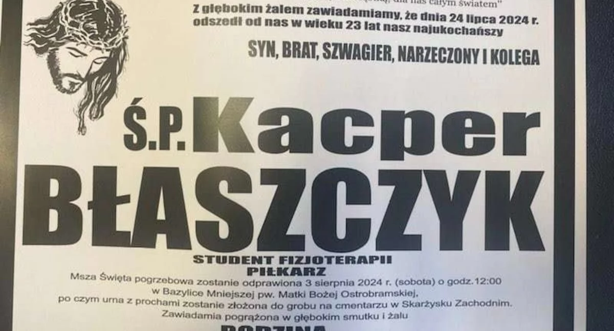 Pożegnania, Ostatnie pożegnanie Kacpra Błaszczyka sobotę Skarżysku Kamiennej Towarzyszyć będą koledzy piłkarskich boisk - zdjęcie, fotografia