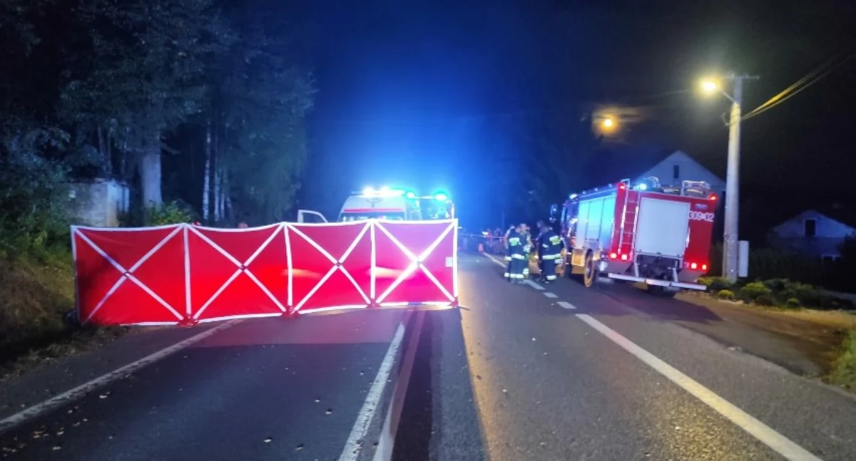 Wypadki drogowe, Tragiczny wypadek naszym regionie żyje letnia motocyklistka - zdjęcie, fotografia