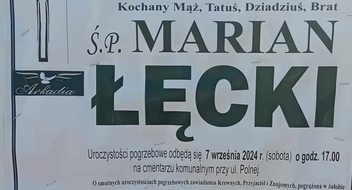 Nekrolog - Maian Łęcki