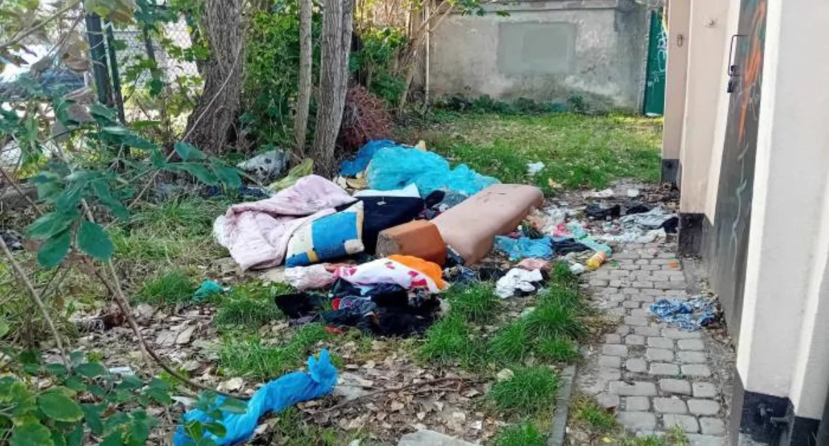 Takie rzeczy były za ogrodzeniem Centrum Usług Społecznych. W piątek zostały uprzątnięte 