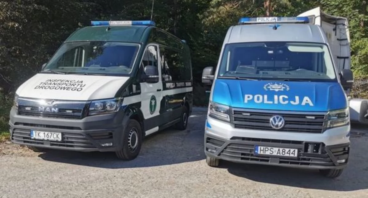 Kronika policyjna, Akcja starachowickich policjantów Kierowcy ciężarówek kontrolą - zdjęcie, fotografia