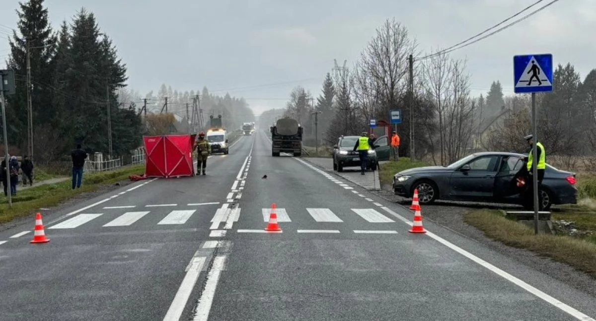 Zdjęcie z miejsca wypadku w Parszowie
