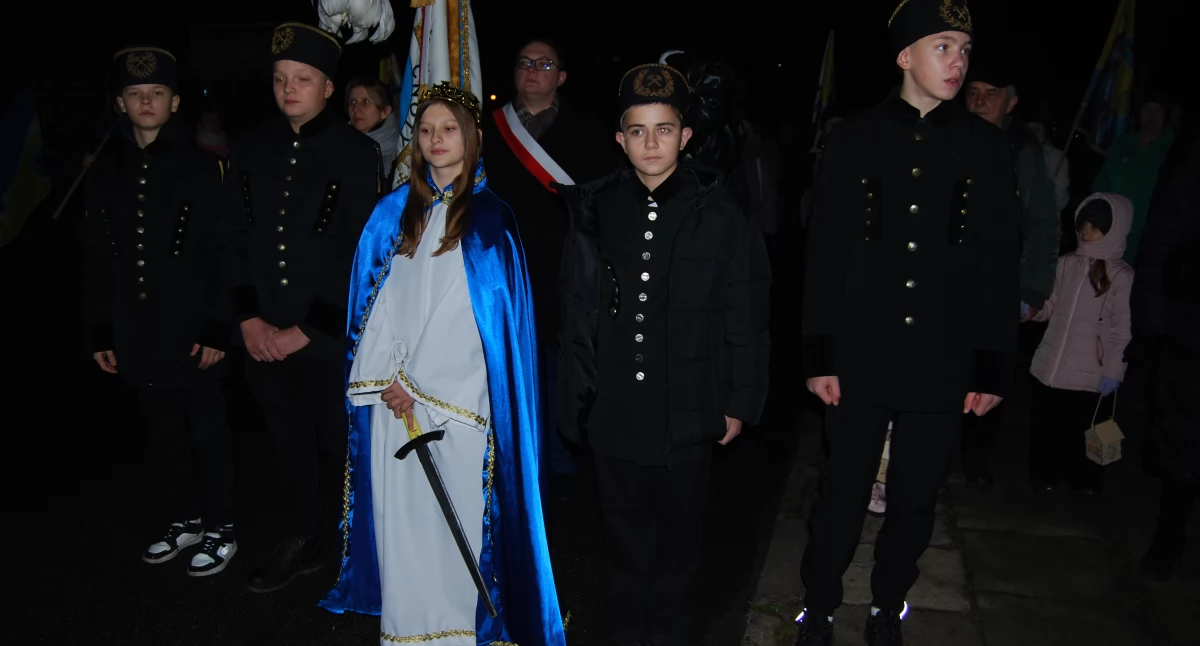 Św. Barbara w otoczeniu górników