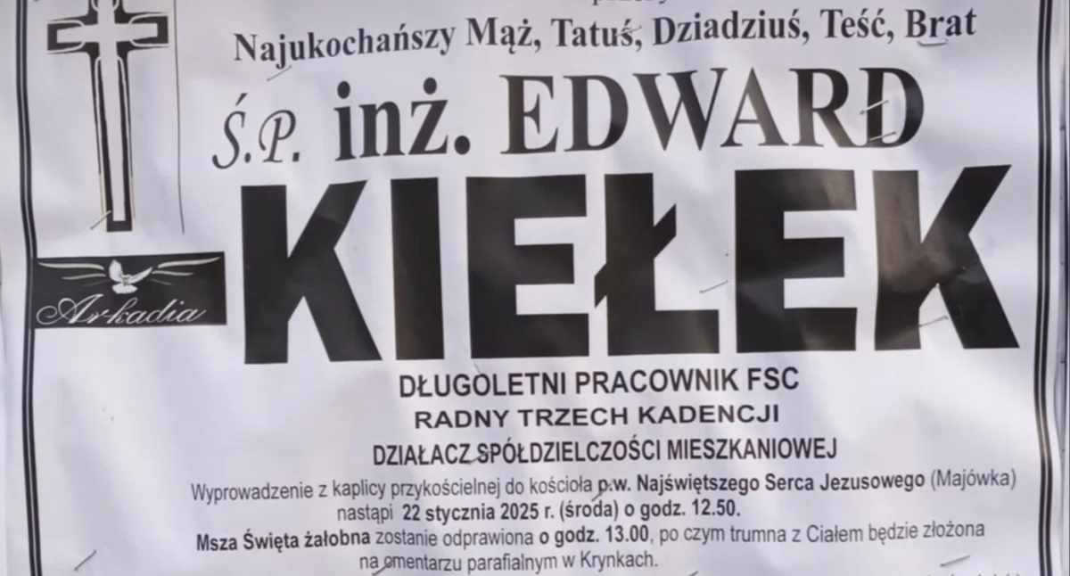 Pożegnania, Zmarł były radny miejski Starachowic - zdjęcie, fotografia