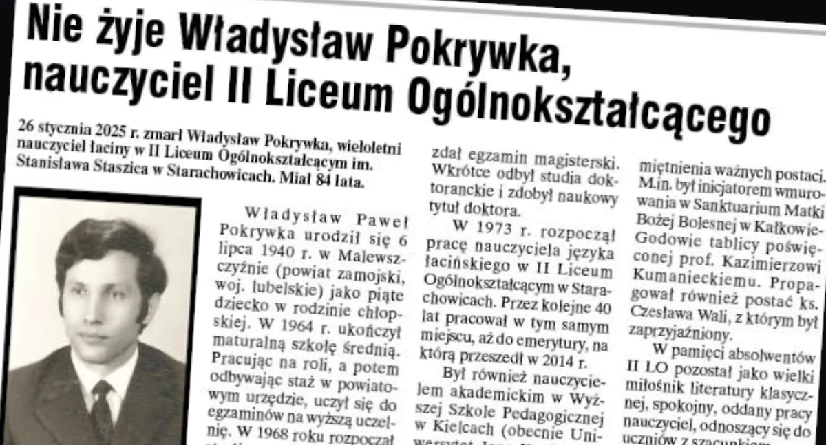 Pożegnania, Będzie odprawiona Władysława Pokrywkę - zdjęcie, fotografia