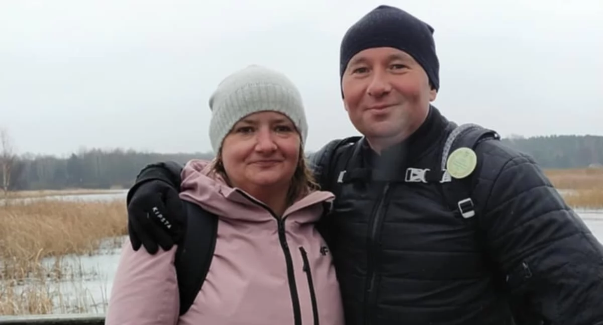 Najlepiej chodzi się w towarzystwie żony Agnieszki... z którą pokonali VII Pieszą Zimówkę Opoczyńską na dystansie 30 kilometrów - czas przejścia 5 godzin 40 minut 