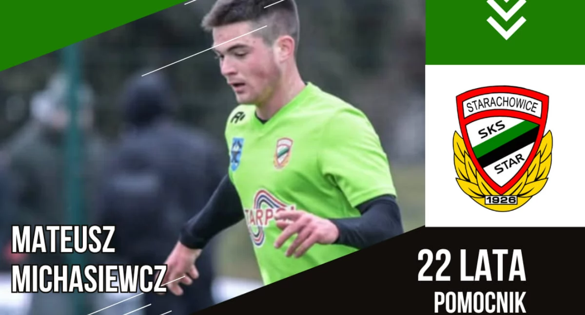 Piłka nożna, Mateusz Michasiewicz zawodnikiem Staru Starachowice  Klub miasta Kamienną transferem minute - zdjęcie, fotografia