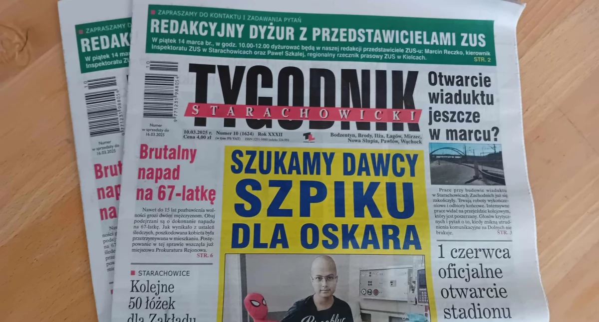 Komunikaty i ogłoszenia, jeszcze ciepły pachnący farbą drukarską Tygodnik Starachowicki czeka - zdjęcie, fotografia