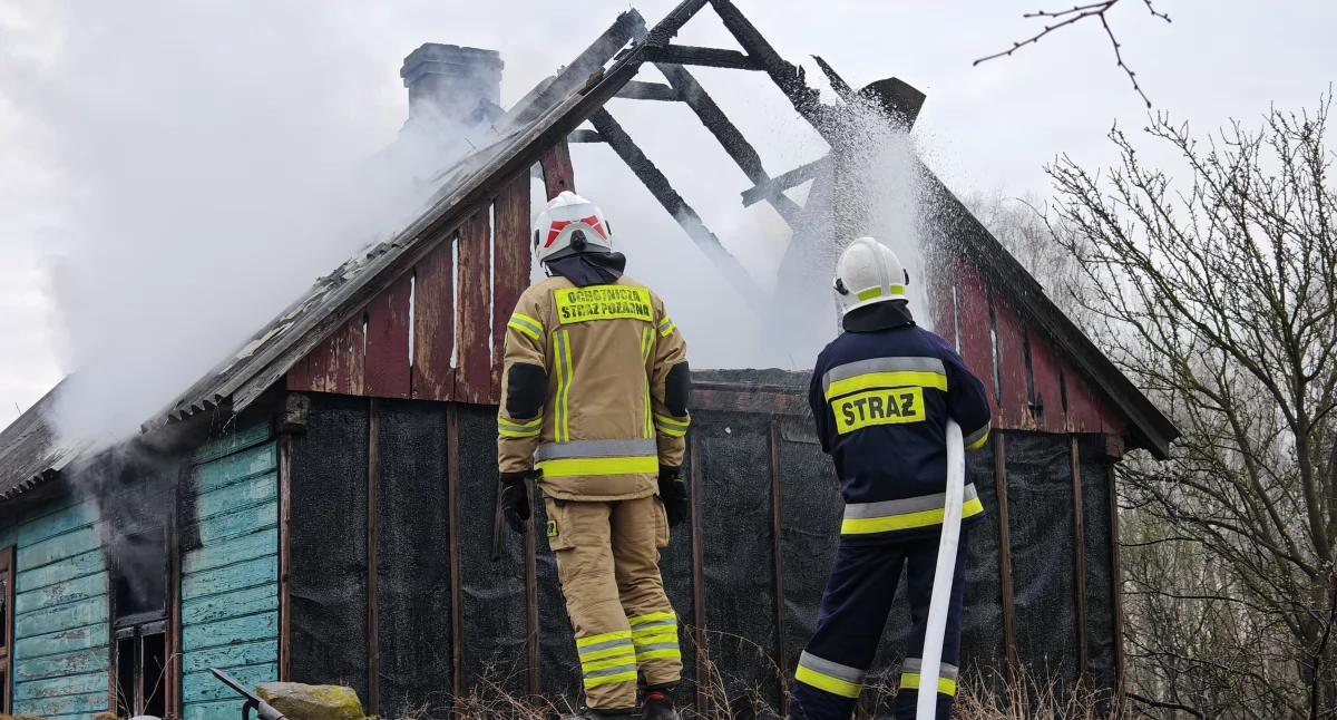 Pożary, Pożar Godowie Przypuszczalną przyczyną podpalenie - zdjęcie, fotografia