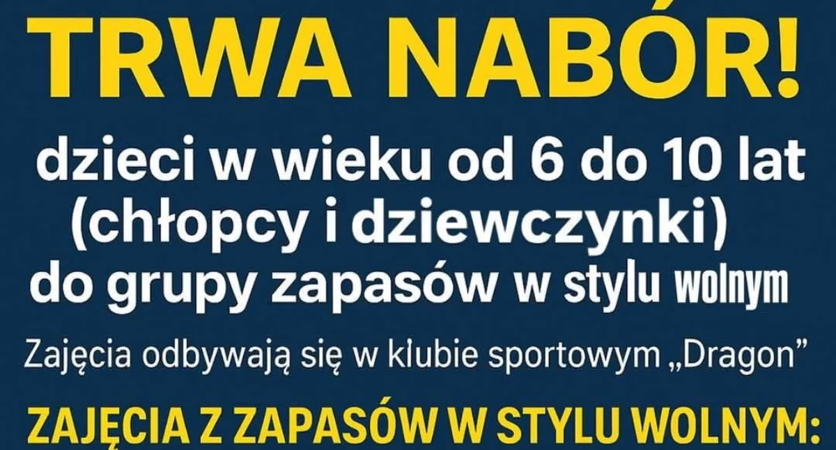 Sporty walki, Dragon Starachowice nową sekcją Stawiają zapasy stylu wolnym - zdjęcie, fotografia