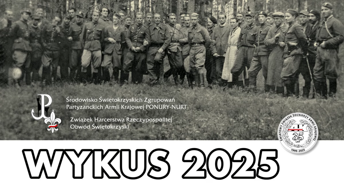 Zdjęcie archiwalne żołnierzy Nurta na plakacie zapraszającym