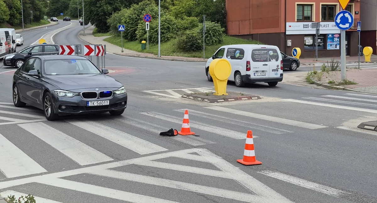 Wypadki drogowe, Wypadek Starachowicach Mężczyzna potrącony oznakowanym przejściu pieszych - zdjęcie, fotografia