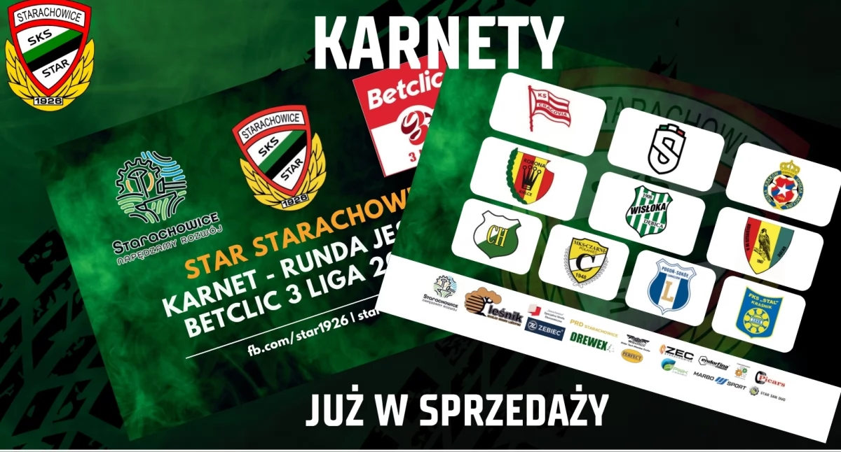 Piłka nożna, Rusza sprzedaż karnetów mecze Staru Starachowice Start rundy jesiennej Betclic coraz bliżej - zdjęcie, fotografia