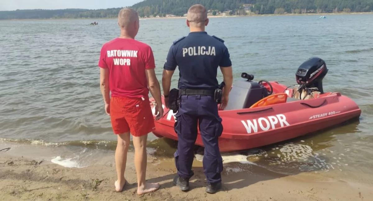 Komunikaty, Bezpieczne wakacje wodą Wspólne działania policji Brodach - zdjęcie, fotografia
