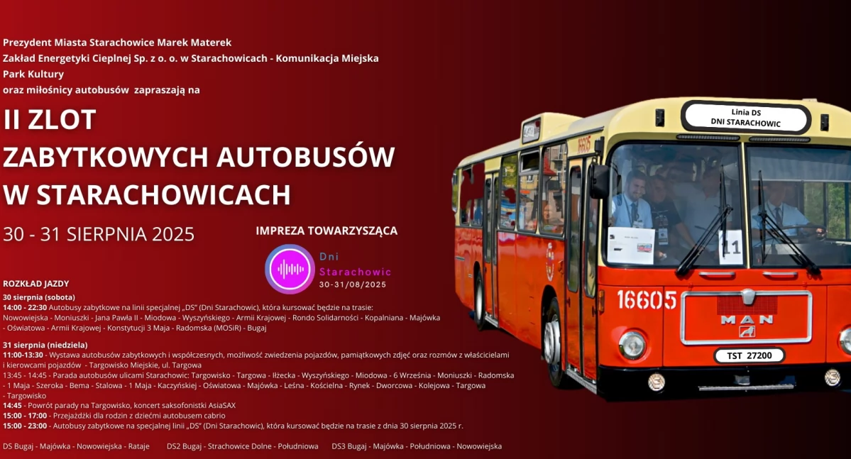 Wydarzenia, Zabytkowych Autobusów Starachowicach - zdjęcie, fotografia