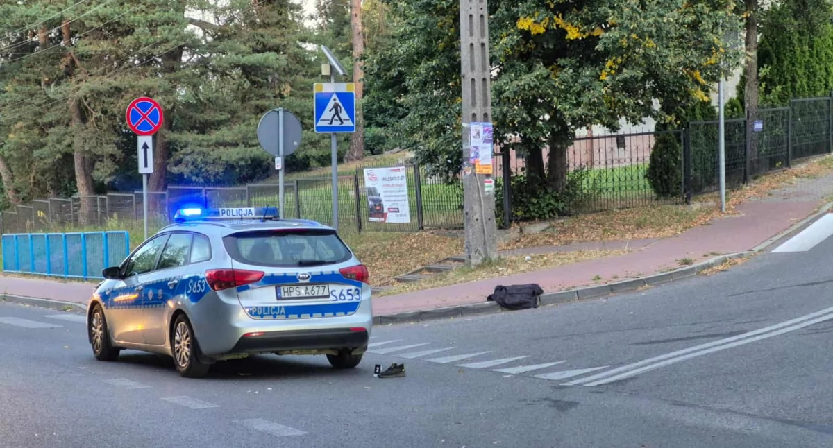 Wypadki drogowe, Potrącenie pasach Brodach latek szpitalu - zdjęcie, fotografia