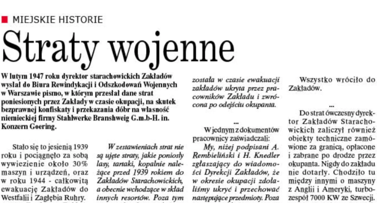 Historia, Miejskie historie okiem Anety Marciniak Straty wojenne - zdjęcie, fotografia