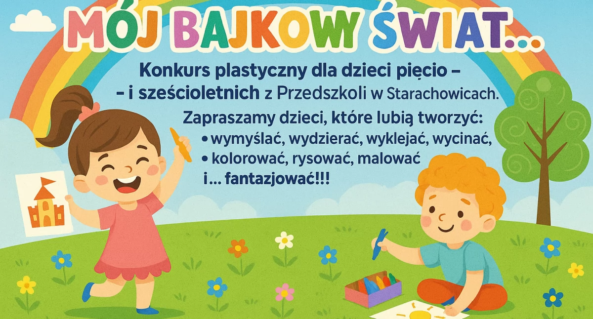 Konkursy, BAJKOWY ŚWIAT Konkurs przedszkolaków Zaprasza Społeczna Szkoła Podstawowa - zdjęcie, fotografia