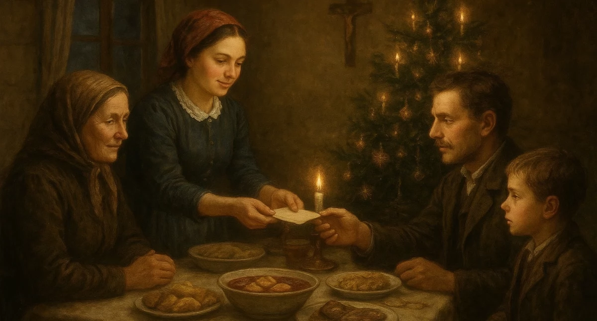 Wydarzenia, Święta które pamięta serce Wigilia Boże Narodzenie Świętokrzyskiem sprzed - zdjęcie, fotografia