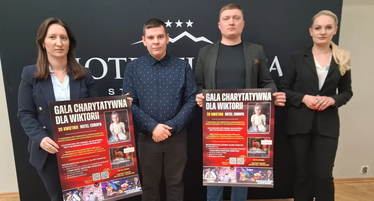 Joanna Żyśko, Paweł Marciniak, Dawid Kępa i Kinga Majchrzyk z Hotelu Europa zachęcają do udziału w tym wydarzeniu 