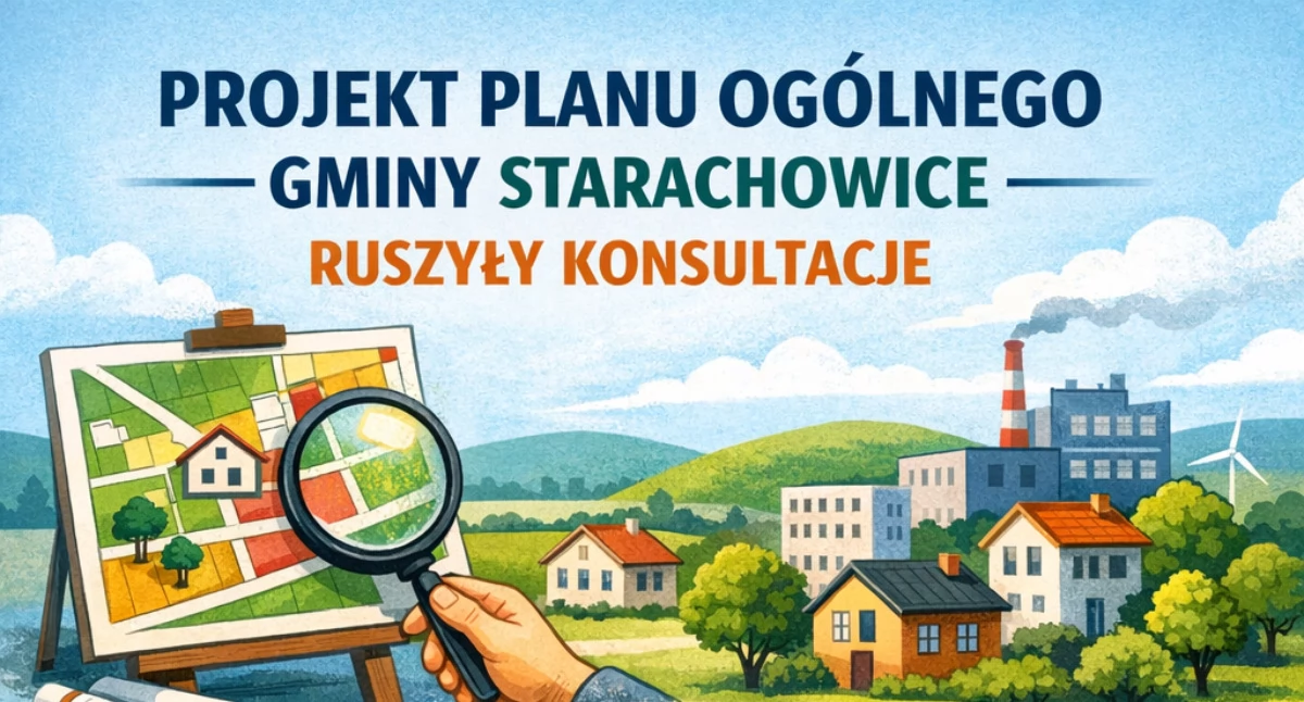 Materiały promocyjne, Ruszyły konsultacje dotyczące ogólnego planu Gminy Starachowice - zdjęcie, fotografia