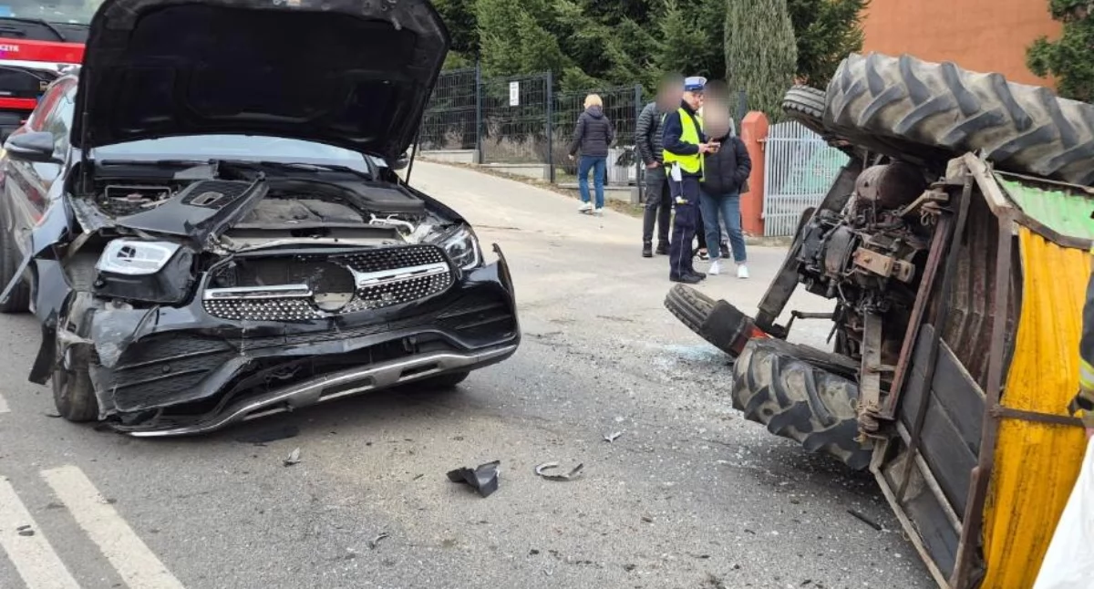 Wypadek na ul. Kopalnianej. Fot. Policja starachowice