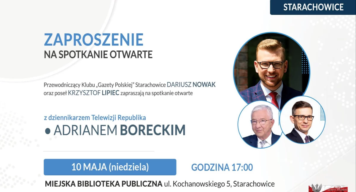 Spotkania, Spotkanie Adrianem Boreckim Starachowicach - zdjęcie, fotografia