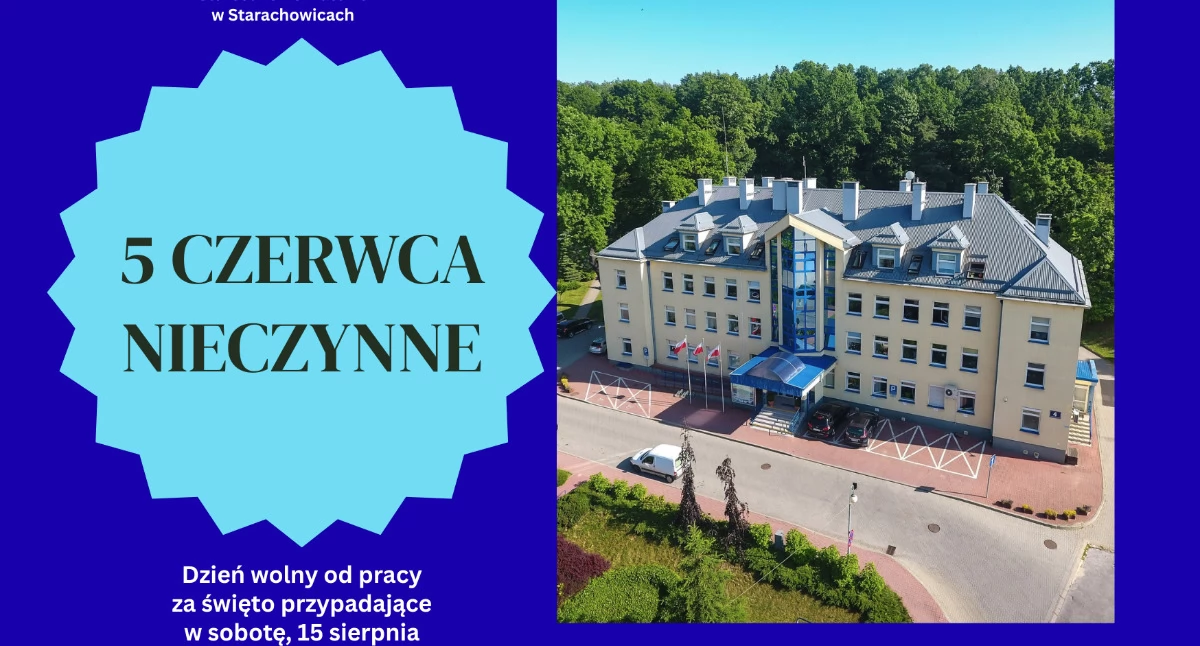 Komunikaty i ogłoszenia, Starostwo Powiatowe nieczynne czerwca - zdjęcie, fotografia