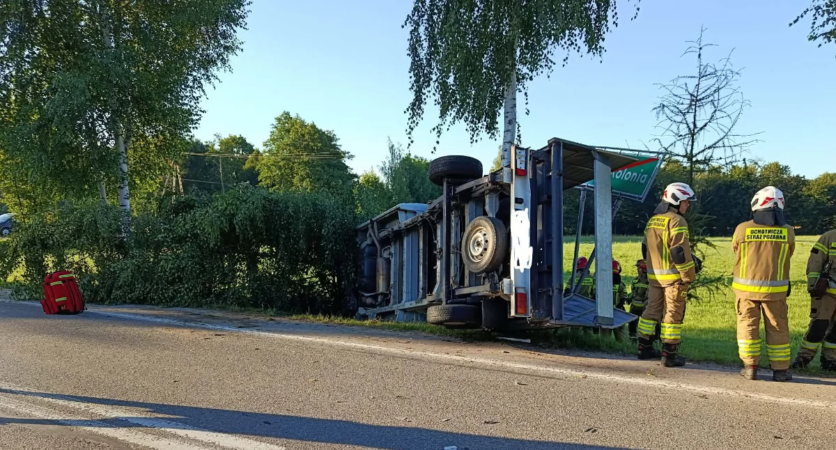 Kolizja w Radkowicach. Zderzyły się dwa dostawczaki