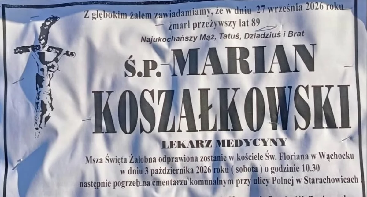 Pożegnania, Zmarł Marian Koszałkowski Miał - zdjęcie, fotografia
