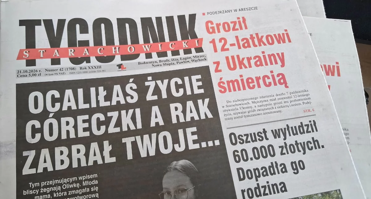 Komunikaty i ogłoszenia, Skoro środa Tygodnik Starachowicki - zdjęcie, fotografia