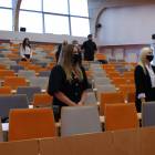 2.	Akt ślubowanie- przedstawiciele pierwszych roczników grup studenckich (Fot. Kamil...