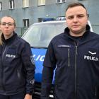 Jako pierwsi dotarli - post. Klaudia Dach i sierż. Jakub Tomczyk.