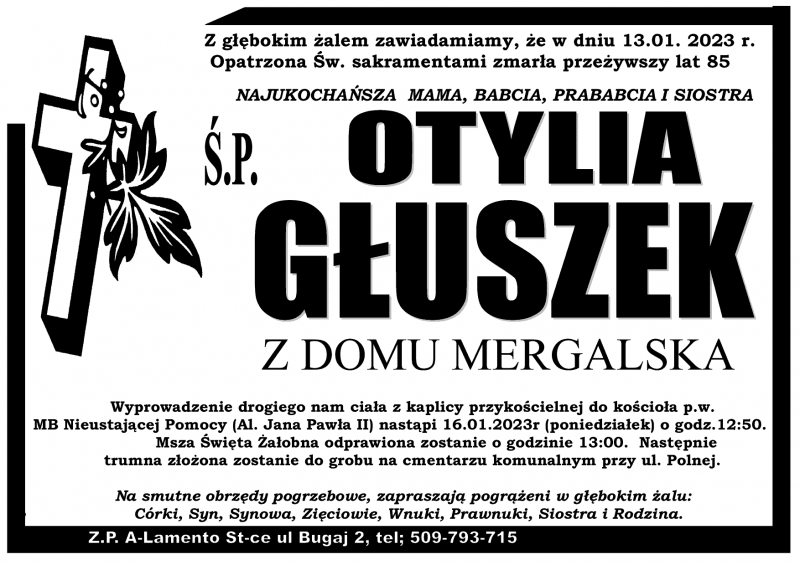 Otylia  Głuszek z d. Mergalska