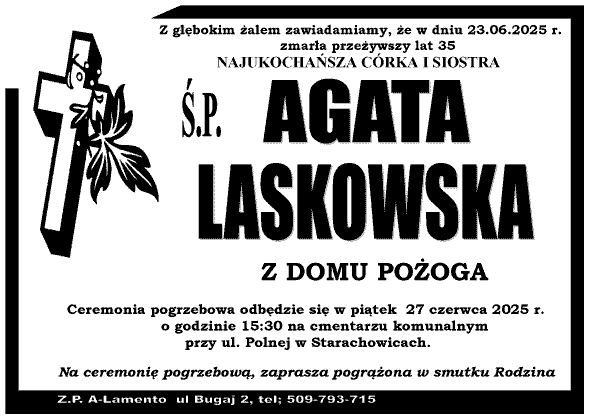 Agata  Laskowska z d. Pożoga