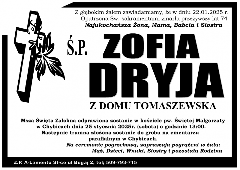 Zofia  Dryja z d. Tomaszewska