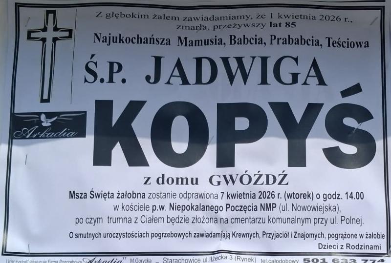  Jadwiga  Kopyś z d. Gwóźdź
