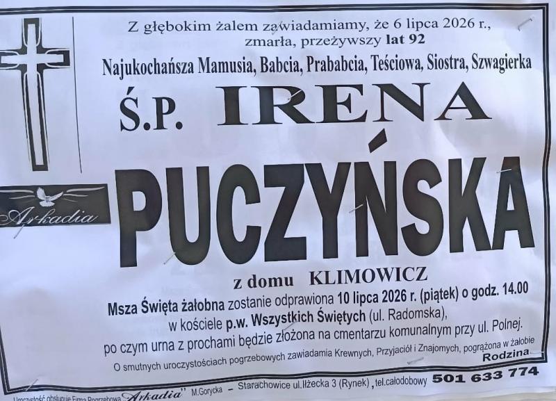 Irena  Puczyńska z d. Klimowicz