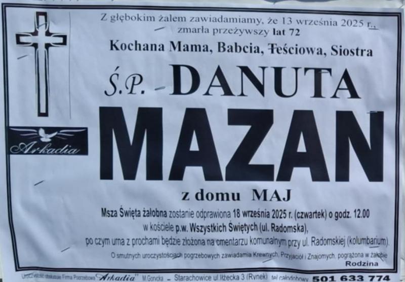 Danuta  Mazan z d. Maj
