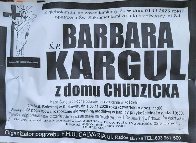 Barbara  Kargul z d. Chudzicka