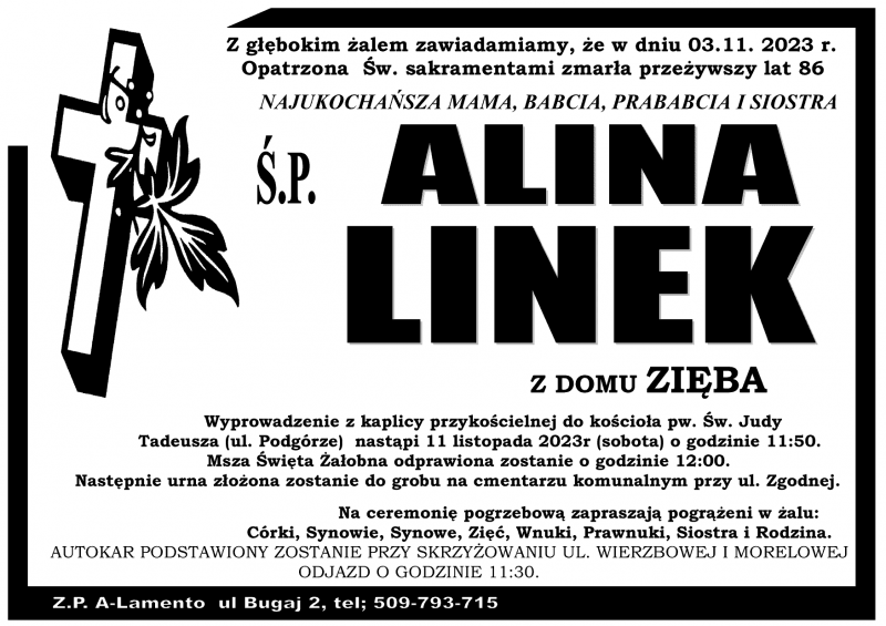 Alina  Linek z d. Zięba