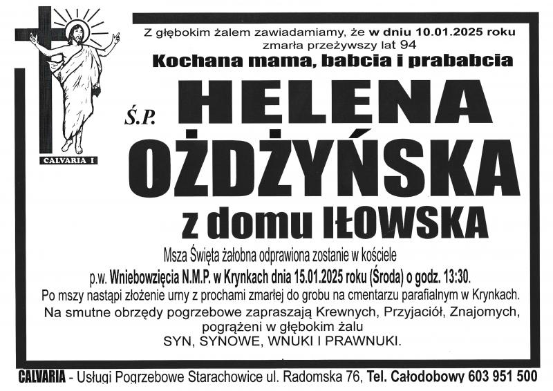 Helena  Ożdżyńska z d. Iłowska