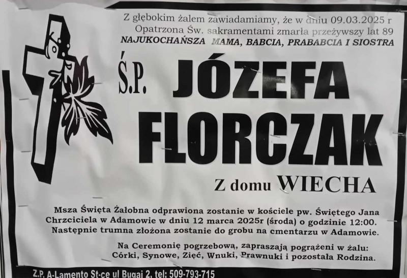 Józefa  Florczak z d. Wiecha