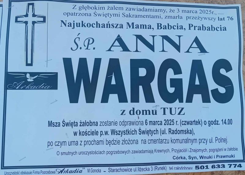 Anna  Wargas z d. Tuz